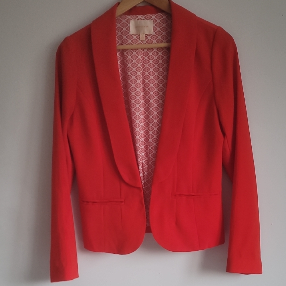 Skies Are Blue Red Blazer
